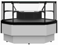 Витрина холодильная Carboma PALM 3 GC95 VV-5-1  внешний угол (9006-0430) Inox